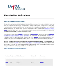 Combination Medications