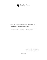 Part: an Asynchronous Parallel Abstraction for Speculative Pipeline Computations