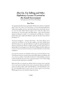Shut Up, I'm Talking and Other Diplomacy Lessons I Learned in The