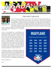 2021 MSADA Spring Newsletter