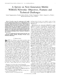 A Survey on Next Generation Mobile Wimax Networks