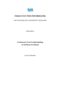 Continuous User Understanding in Software Evolution