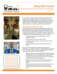 Diesel Multiple Unit (DMU) Fact Sheet February 2016