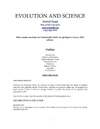 Evolution and Science FBC Student Notes.Pages