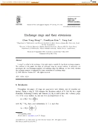 Exchange Rings and Their Extensions