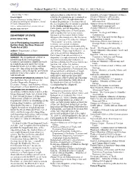 List of Participating Countries And