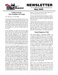 NEWSLETTER See Our Web Page at May 2006