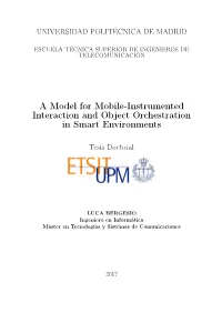 A Model for Mobile-Instrumented Interaction and Object Orchestration in Smart Environments