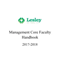 Management Core Faculty Handbook