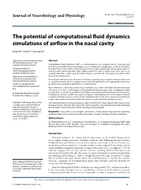 The Potential of Computational Fluid Dynamics Simulations of Airflow in the Nasal Cavity