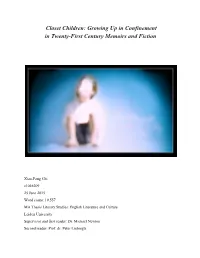 Growing up in Confinement in Twentyfirst Century Memoirs And
