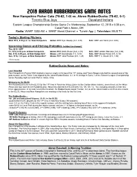 Rubberducks Game Notes 0901218