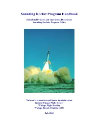 Sounding Rocket Program Handbook