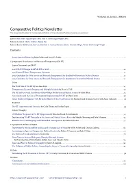 APSA Comparative Politics Newsletter in Spring 2016