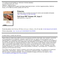 Fisheries Full Issue PDF Volume 39, Issue 3