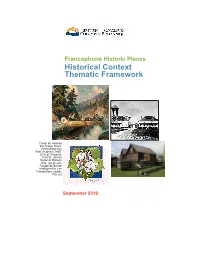 Francophone Historical Context Framework PDF