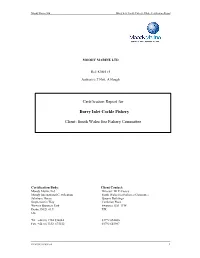 Certification Report for Burry Inlet