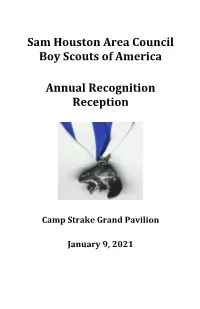 Council Recognition Program 2020