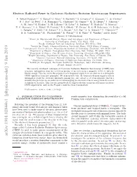 Electron Radiated Power in Cyclotron Radiation Emission Spectroscopy Experiments