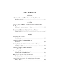 Foreword Articles Tributes