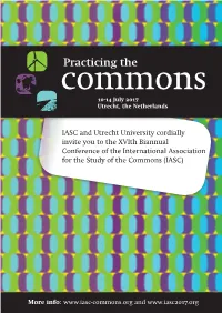 Practicing the Commons 10-14 July 2017 Utrecht, the Netherlands