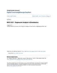Regression Analysis in Biostatistics