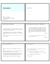 Satisfiability 6 the Decision Problem 7