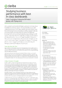 Studying Business Performance with Best in Class Dashboards Qatar Foundation Enterprise BI Project Passes with Flying Colors