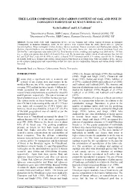 Tree Layer Composition and Carbon Content of Oak and Pine in Lohaghat Forests of Kumaun Himalaya