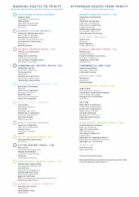 Trinity School Bus Routes