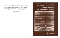 A History and Analysis of the Federal Prototype Oil Shale Leasing Program