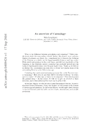 An Overview of Cosmology