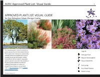 APPROVED PLANT LIST: VISUAL GUIDE for the Arlington Urban Design Center