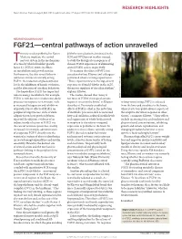 FGF21—Central Pathways of Action Unravelled