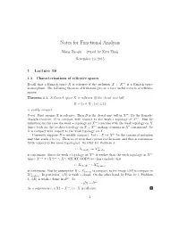 Notes for Functional Analysis