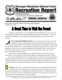 Recreation Reports Are Printed Every Week Through Memorial
