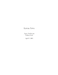 System Notes