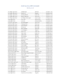 2020 Auxiliary MPA Schedule FBA District 8