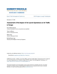 Assessment of the Impact of Air Launch Operations on Air Traffic in Europe