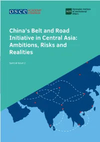 China's Belt and Road Initiative in Central Asia: Ambitions, Risks, and Realities
