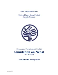 Nepal Simulation Scenario and Background