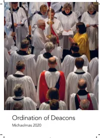 Ordination of Deacons Michaelmas 2020