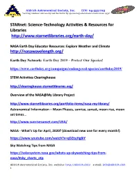 Aldrich Cornerstones NASA URL Links