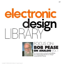 Bob Pease on Analog Vol