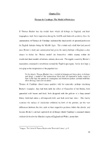 Chapter Five Thomas De Cantilupe: the Model of Perfection If Thomas