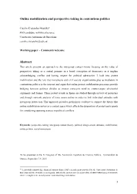 Online Mobilization and Perspective Taking in Contentious Politics