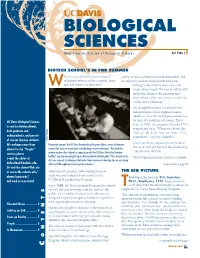 ONTENTS Says Mcgloughlin, “In 1989 the Biotechnology Program Offered Its First Intensive Summer Short (Continued on Back Page)