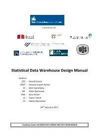 Statistical Data Warehouse Design Manual