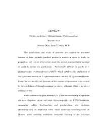 ABSTRACT Studies on Bovine Γ-Glutamylamine Cyclotransferase