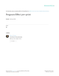 Ferguson Effect Pre-Print